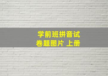 学前班拼音试卷题图片 上册